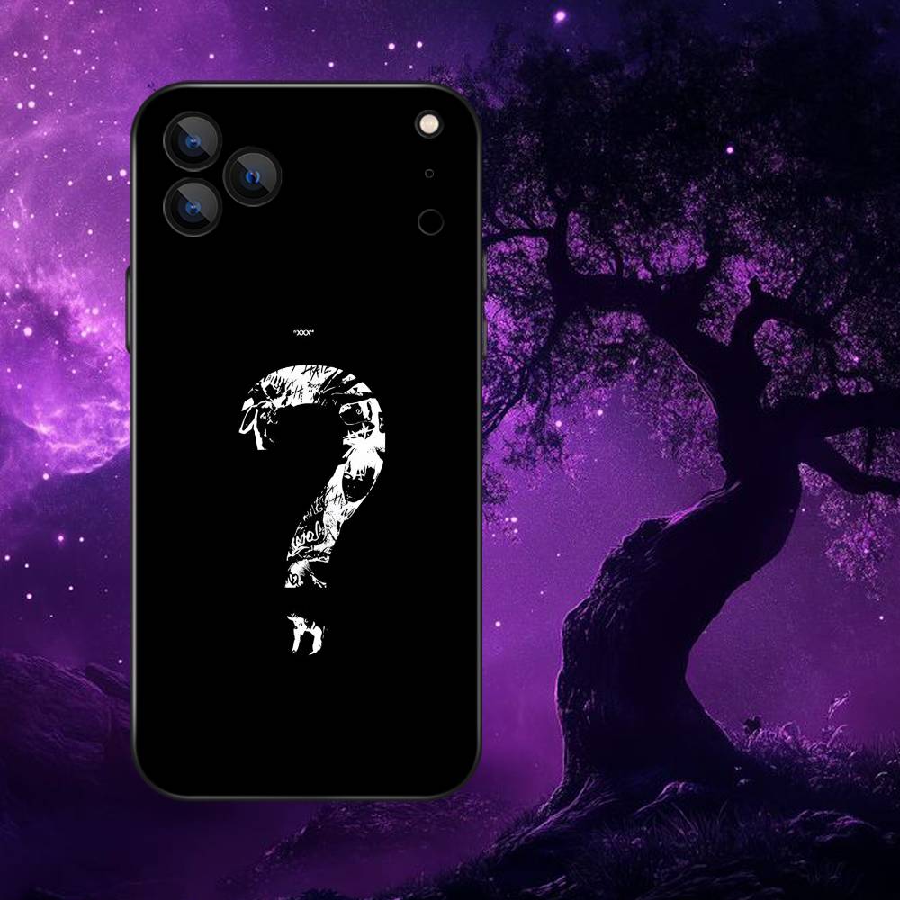 Custodia per Telefono del Rapper X-XXXTentacionS Per iPhone 17,16,15,14,13,12,Pro,Max,Plus,E,SE4,Air,Mini Scatola Morbida Nera