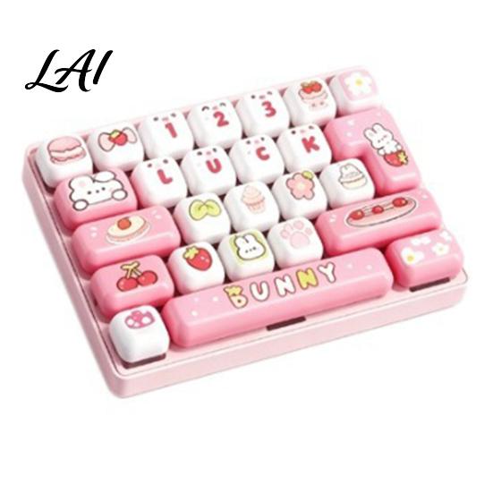 26-Key Keyboard Decor Fidget Toy Animal Theme Push Bubble Keyboard Tactile Pressing Toy Stress Relief Mini for Backpack Purse Charm