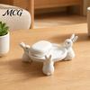 Modern Desk Organization 3D Printed Cute Rabbit Tray Figurine, Multi-Functional Desktop Storage Holder for Headphones Jewelry Small Decorative