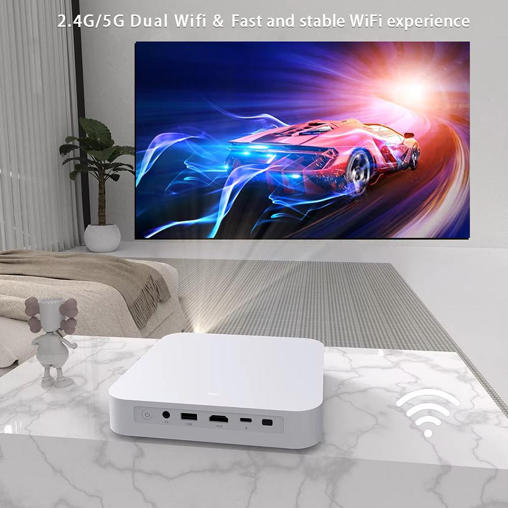 Vivicine S500 Portable Android DLP 4K 3D Projector Native 1080P Projectors Auto Focus In 15000mah Battery for Cinema Outdoor Camping