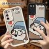 Phone Case: 2D Flat Samsung Galaxy A34 A35 M05 M06 S20 S22 S21 FE Plus 5G Protective Case, Little Dog Wearing Glasses, Perfect Christmas and Halloween