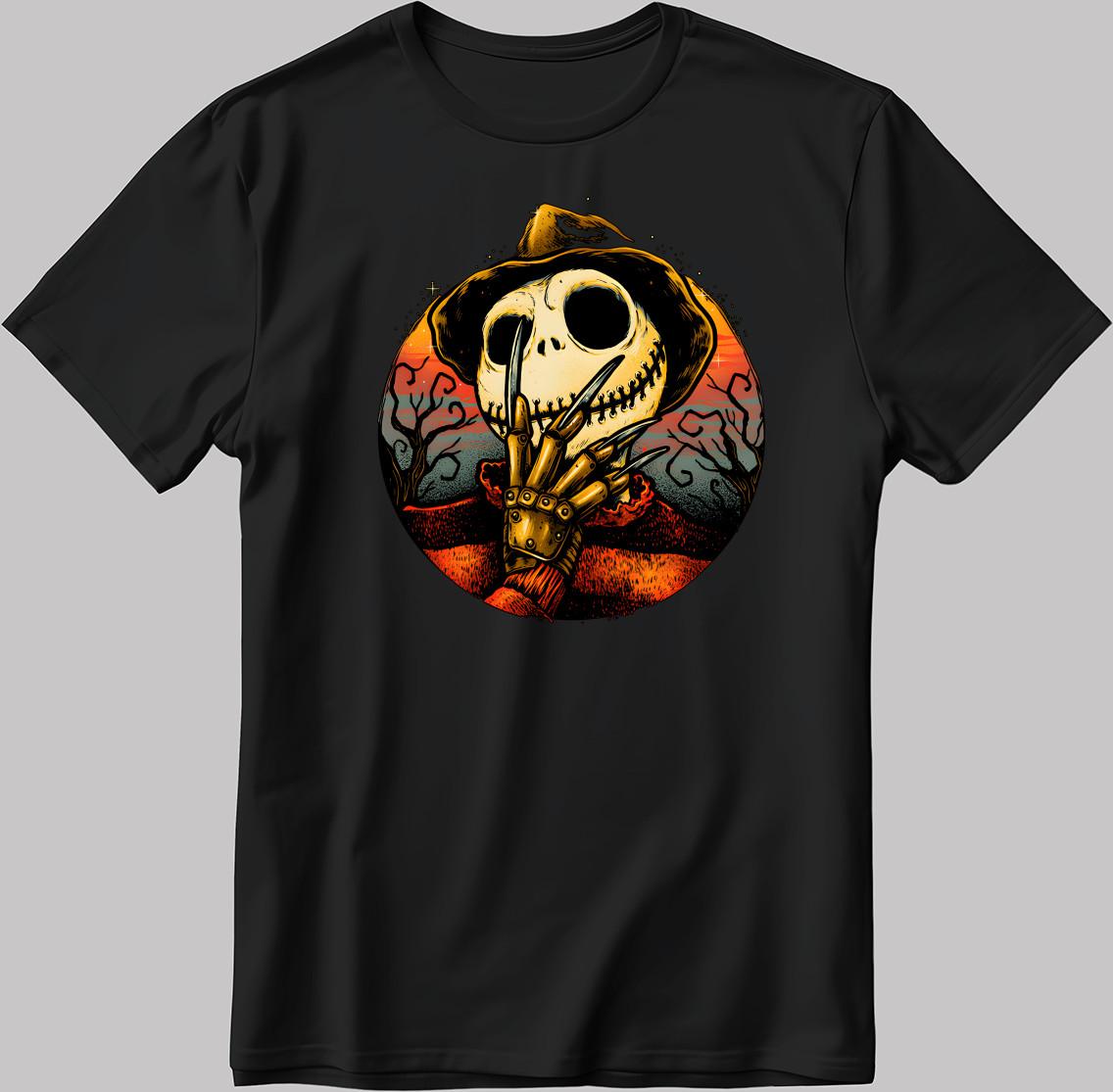 Jack Skellington Poster Short Sleeve White-Black Men s / Women s T Shirt N588 4XL