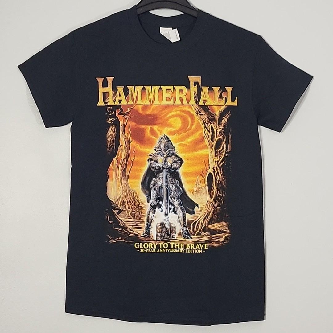 HAMMERFALL Glory To The Brave S SMALL Official T-Shirt Black Mens Band Logo Unisex T-Shirt S