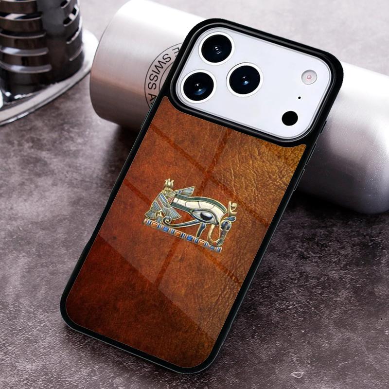 Sacred Eye of Horus Egypt Fresco Phone Case For iPhone 17,16e,15,14,13,12,11,Mini,Pro,MAX soft Silicone Cover