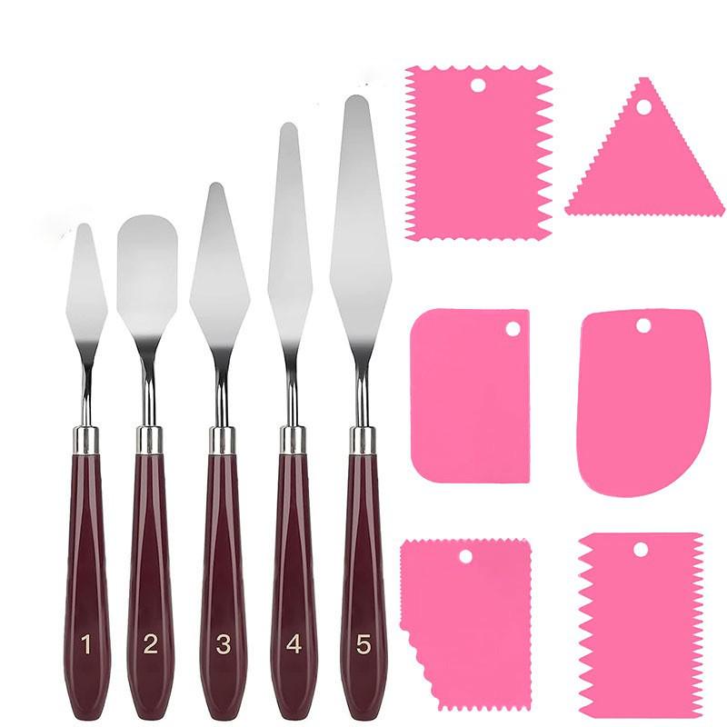 Art Spatula Set: Stainless Steel Palette Knife for Oil, Gouache, and Pastels