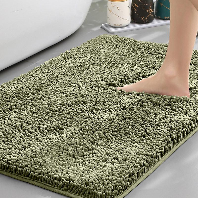 Chenille Water-Absorbent Anti-Slip Bathroom Entrance Mat