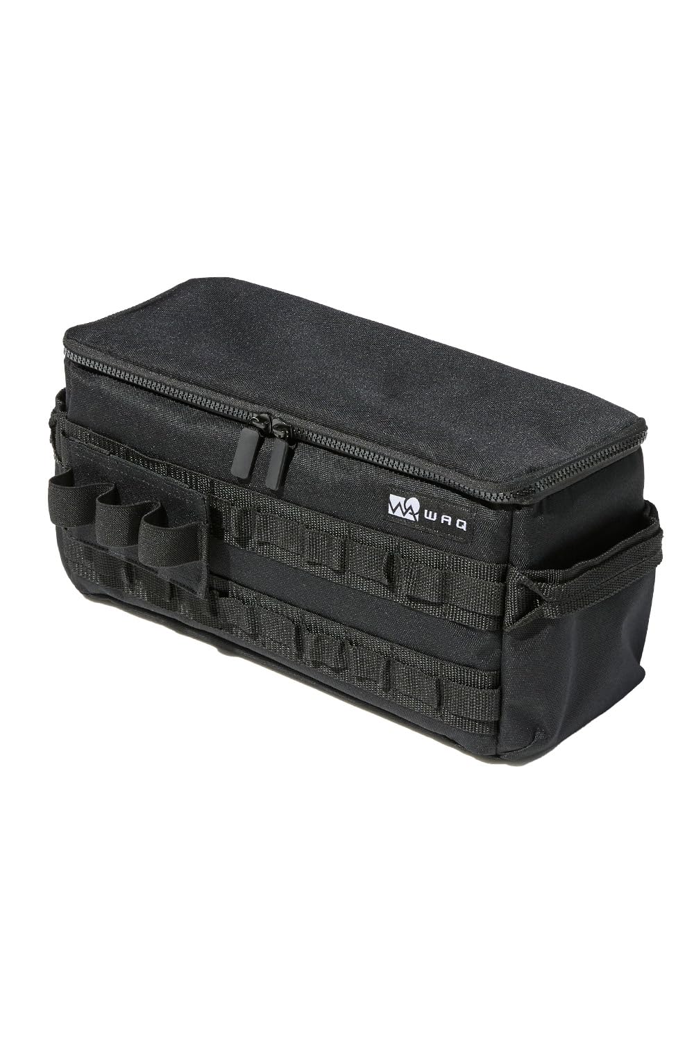 

WAQ SIDE GEAR BOX, Storage Case for Pegs, Cooking Tools, and Condiments, Slim Design for Outdoor Camping, Black (BLACK)
