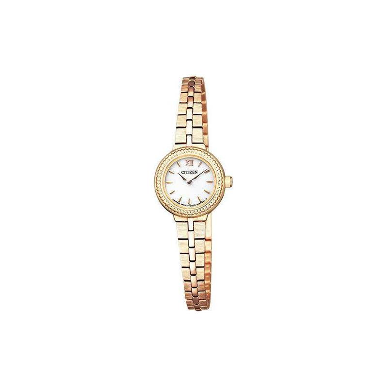 

CITIZEN Life Waterproof Solar Quartz Steel Strap Men and Women Same Style White Dial EG298459A білий