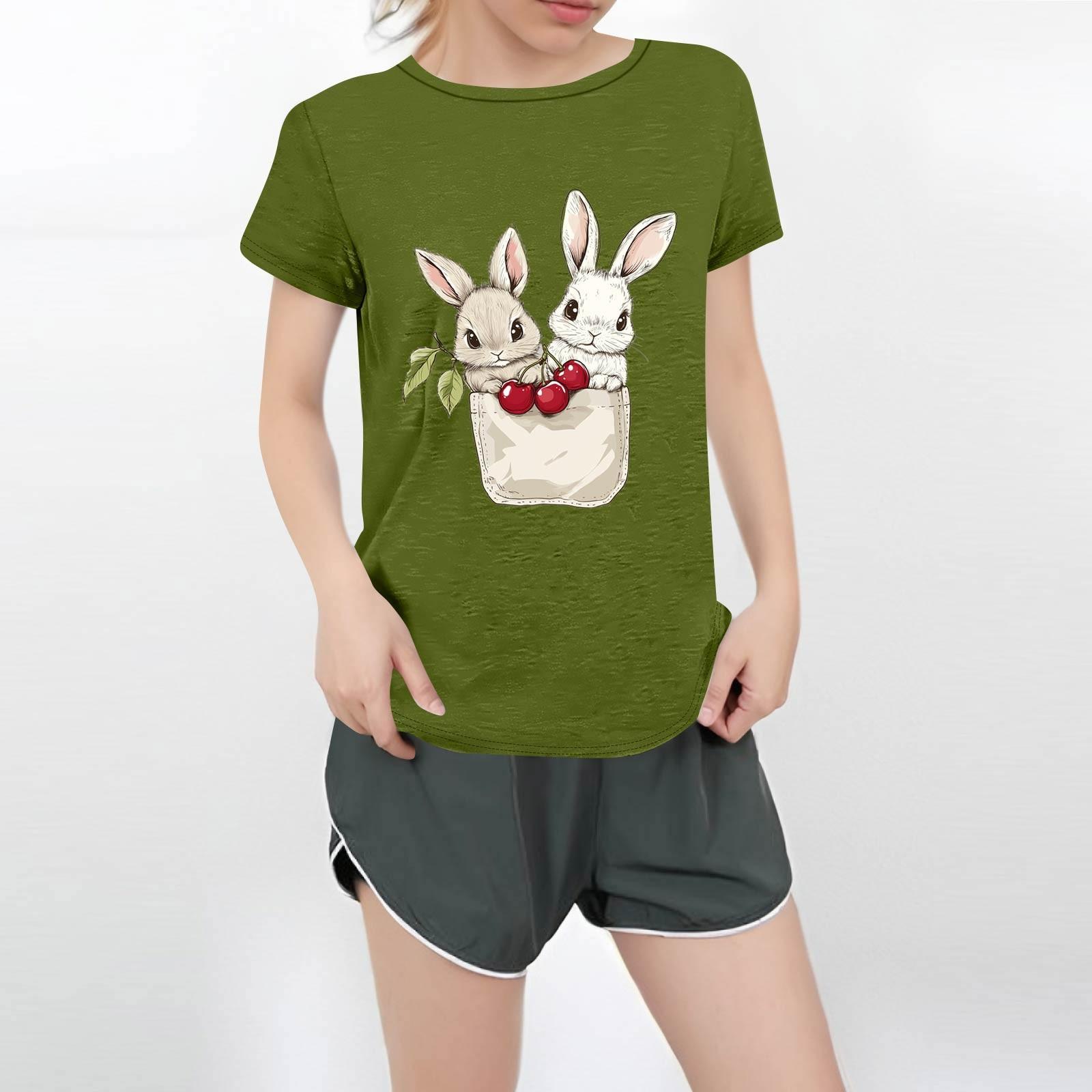 

Женская повседневная футболка с круглым вырезом и короткими рукавами с принтом L армия зеленый