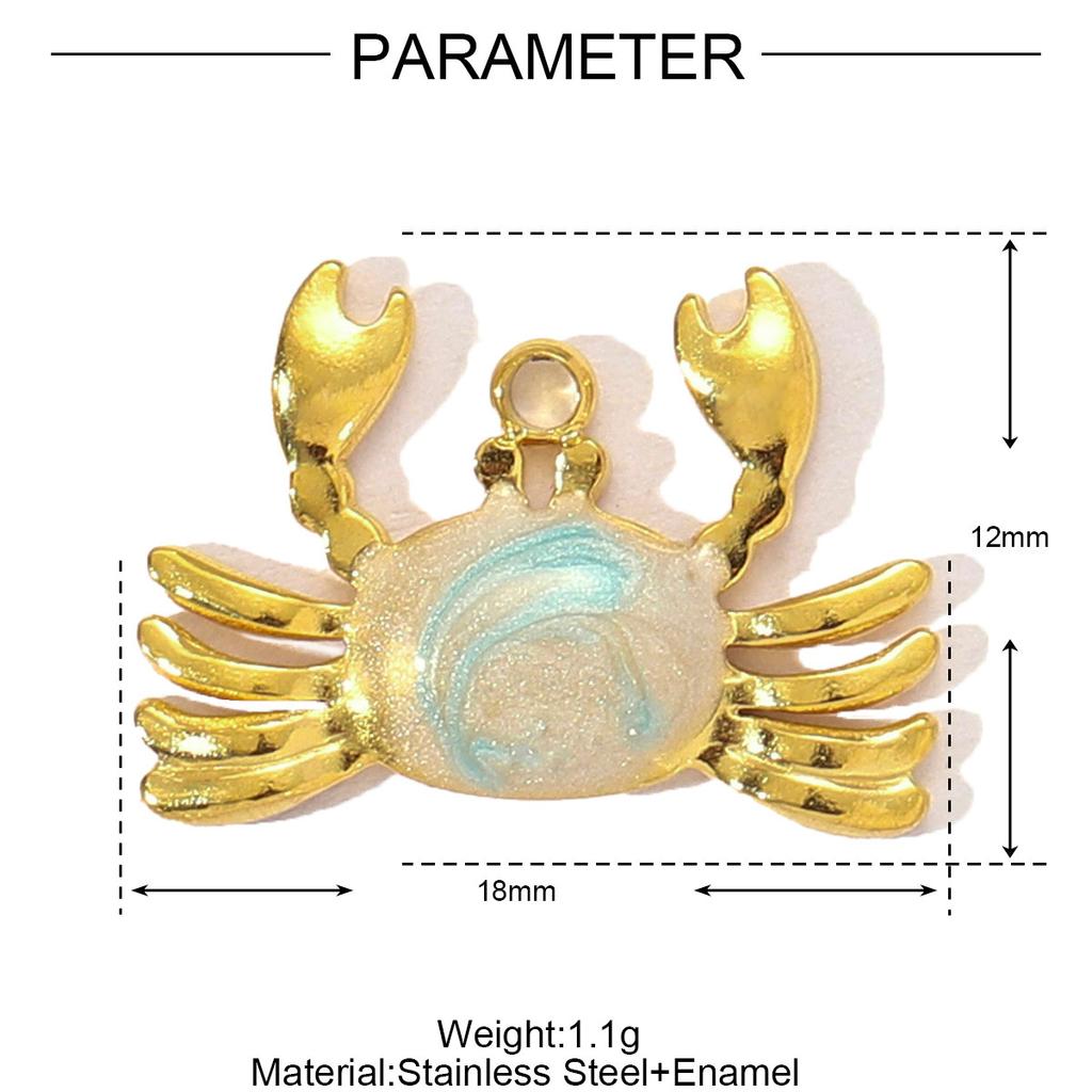 3pcs/Lot Stainless Steel Fish Bone Mermaid Tail Bracelet DIY Charms Women Shell Crab Conch Necklace Pendant Heart Love Jewelry