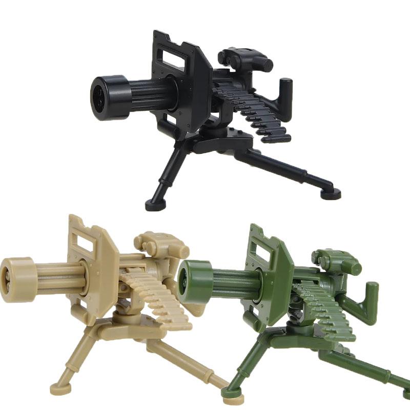 WWII Military Building Block Set Solider Figures Weapons Guns Gatlin M2 Heavy Machine Sentry Post Missile Launching Device MOC Toys  Playsets