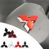 1 vnt. ABS automobilio vairo centrinės emblemos lipdukas, skirtas Outlander Lancer ASX Mirage Xpander Pajero Sport Attrage V80