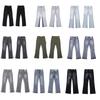 Mens High Street Graffiti Jeans Vintage Washed Slightly Flared Long Pants