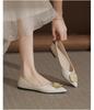 2025 Spring and Autumn New Xiaoxiangfeng Single Shoes Comfortable Soft-soled Pointed Shallow Mouth Flat-soled Women's Shoes