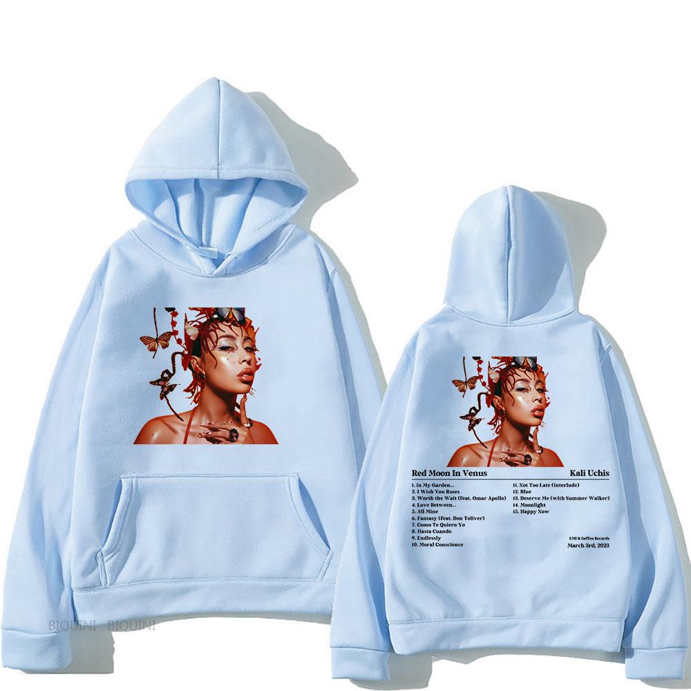 Kali Uchis Moonlight New Song Hooded for Autumn/Winter Casual Vintage Sweatshirt Funko Pop Fleece Clothing Moletom Fashion Hoody