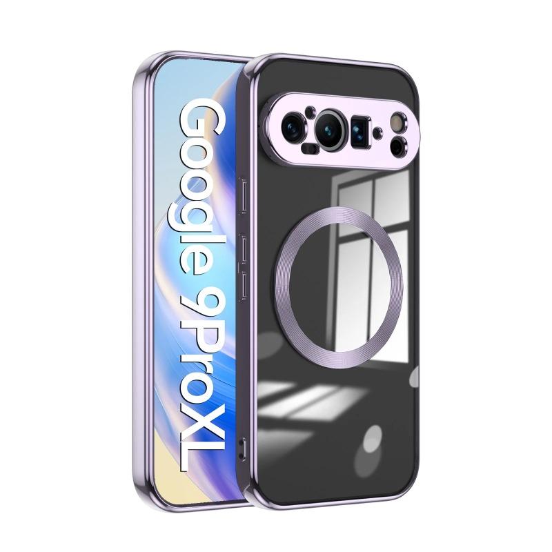 

Чохол для Google Pixel 9 Pro XL Luxury Magnetic for Magsafe Plating Soft Clear Back Cover on Для Pixel 9 Pro Pixel9 8A 8pro Transparent Full Cover For Pixel 8 pro