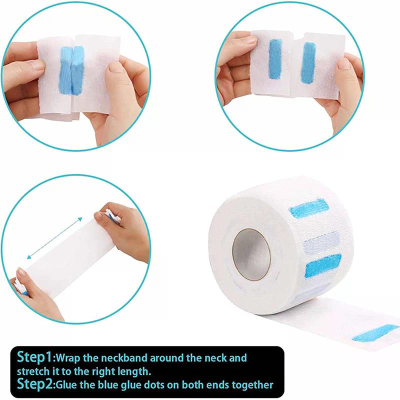 1/5pcs/set Professional Neck Paper Salon Barber Hair Dresser Roll Cutting Dressing Hairdressing Collar Accessory Necks Covering
