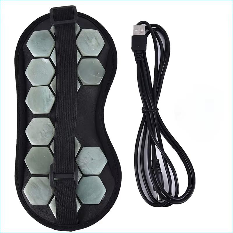 

Німецький камінь Жадеїт Термальна маска для очей Електричний нагрів Дорожня Сон Догляд за очима Легка Багаторазова Jade зелений