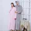 Winter Flannel Hooded Nightgown: Thick Coral Fleece, Long Sleeve, Plus Size, Ready Stock