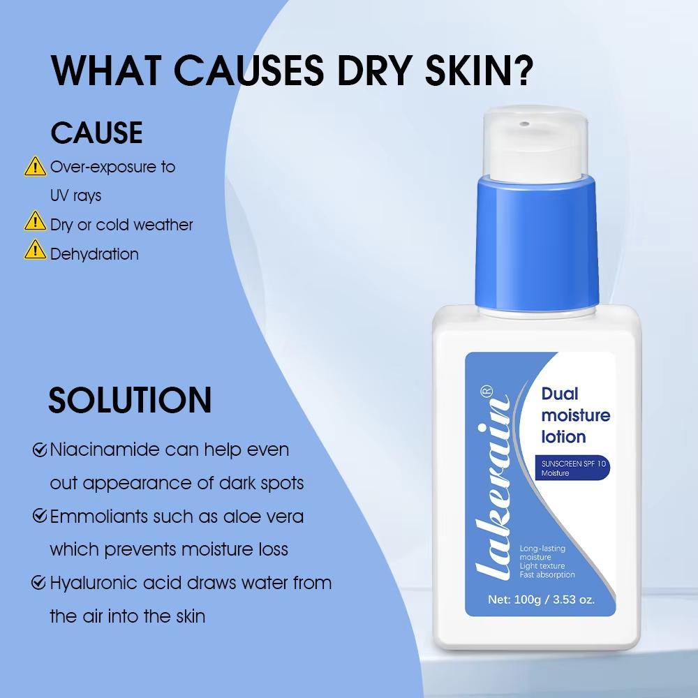Lozione Idratante Doppia Protezione Solare SPF10 Idratazione a Lunga Durata Aspetto Uniforme della Pelle Cura della Pelle Fresca e Non Grassa