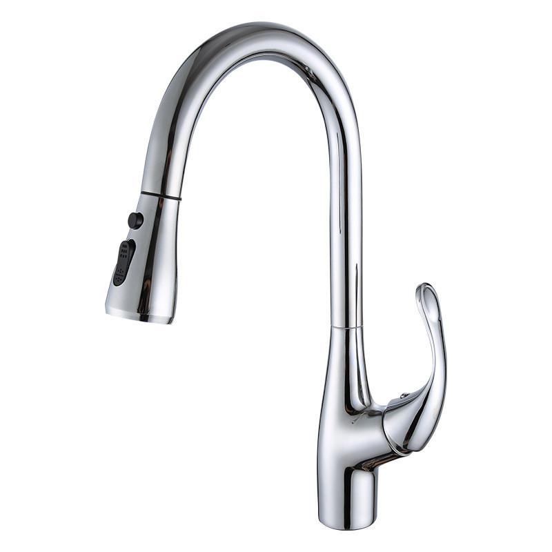 

Brushed Nickel Pull Out Kitchen Faucet Black Kitchen Tap 360 Rotate Brass Chrome/ Nickel /Black Swivel Sink Mixer Tap