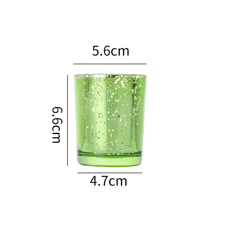European-style Starry Sky Candle Cup Electroplated Colored Candle Glass Candlestick Cup Wedding Decoration Table Ornament