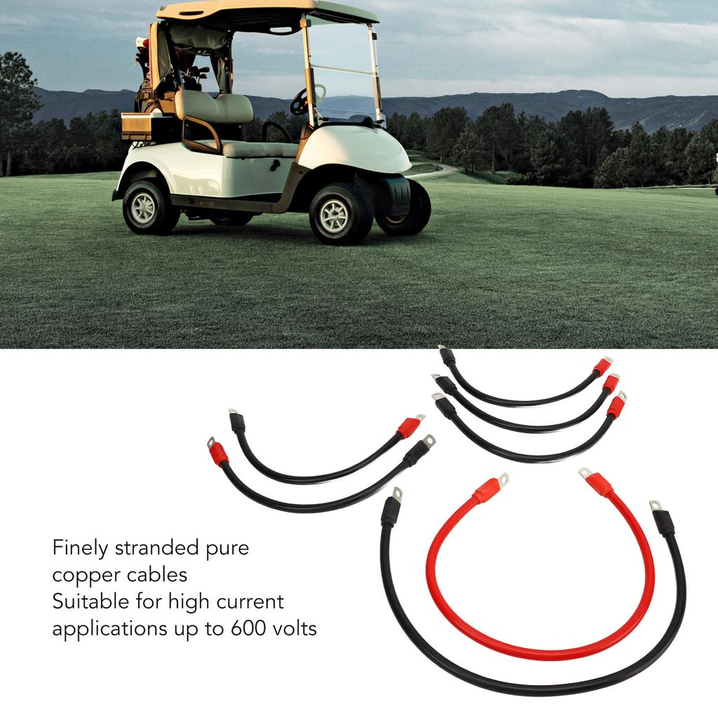 7 Pezzi Cavo Batteria Carrello da Golf Rame Puro 4AWG Kit Cablaggio Batteria Sostituzione per E‑Z‑GO TXT 36V 48V dal 1994 in poi