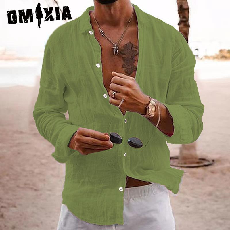 

Хлопковая футболка с длинным рукавом GMXIA, мужская модная свободная футболка с принтом «Сострадательная» XL светло-зеленый