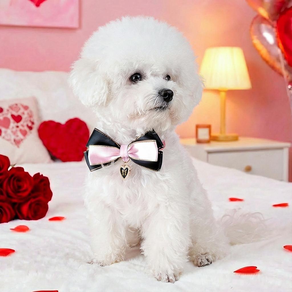 2026 Holiday Pet New Accessories Snood Cute Puppy Kitten Accessories Valentine's Day Bow Collar