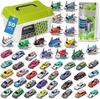 Children's Alloy Toy Car & Pull-back Airplane Set with Storage Box