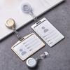 Employee Aluminium Alloy Plastic Credit Card ID Card Cover Case Work Identity Badge Card Cover Bag Women Men Work Card Holders