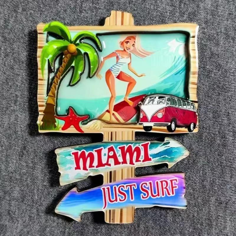Wooden Fridge Magnets for Refrigerator Decor America India Thailand Australia Italy Netherlands Mexico Vantage Magnet Souvenir