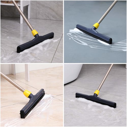 Cleanhome Dry Wiper, Squeegee, Water-Draining Wiper, Glass Wiper, Floor Squeegee, for Cleaning Windows, Walls, Mirrors, Floors, and Ceilings, Foam Rub