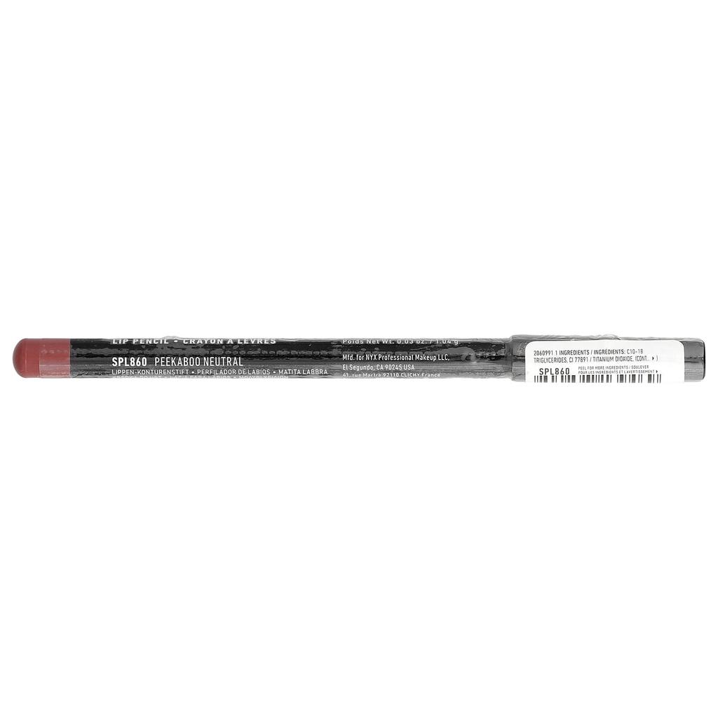NYX PROFESSIONAL MAKEUP Slim Lip Pencil, 860 Peekaboo Neutral, 1.04 G (0.03 Oz)