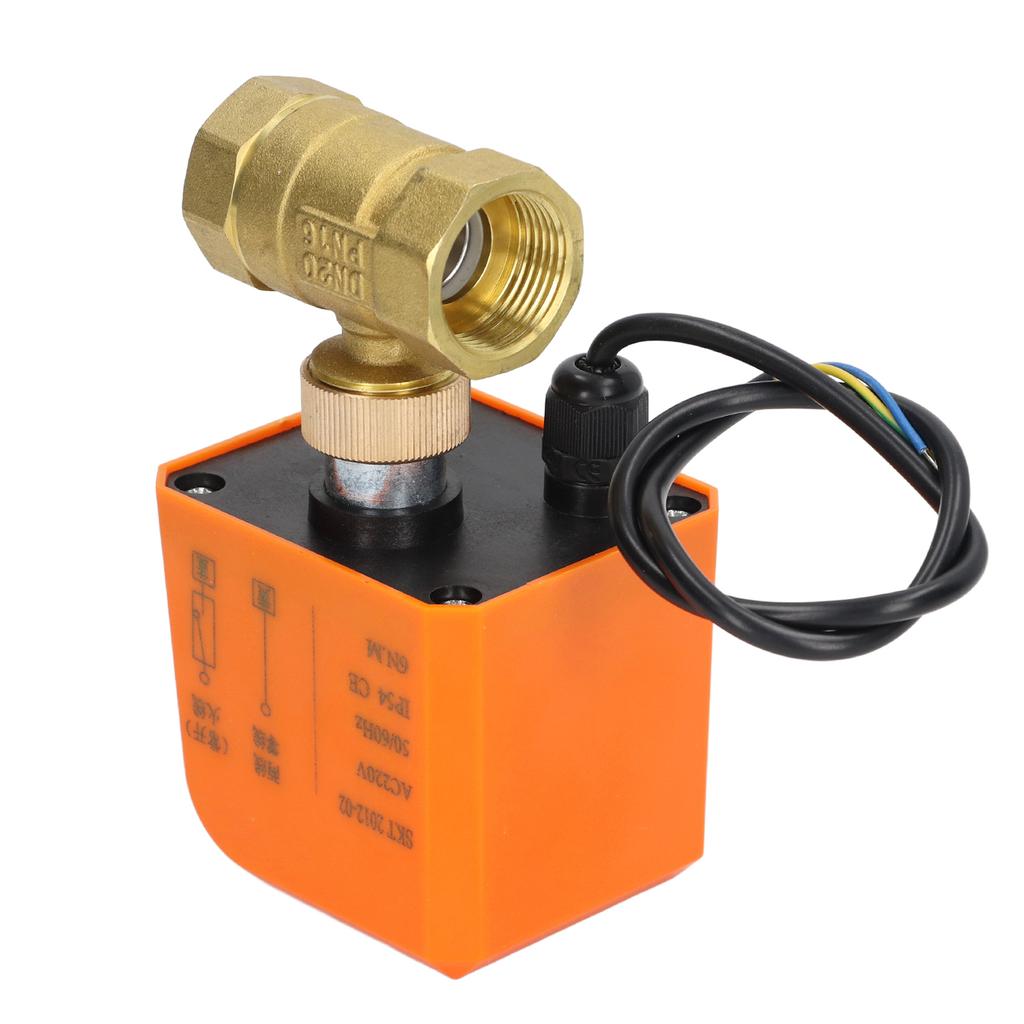 Zawór kulowy z napędem silnikowym 2-drożny 2-żyłowy zawór kulowy elektryczny normalnie otwarty z interfejsem DN20 AC220V