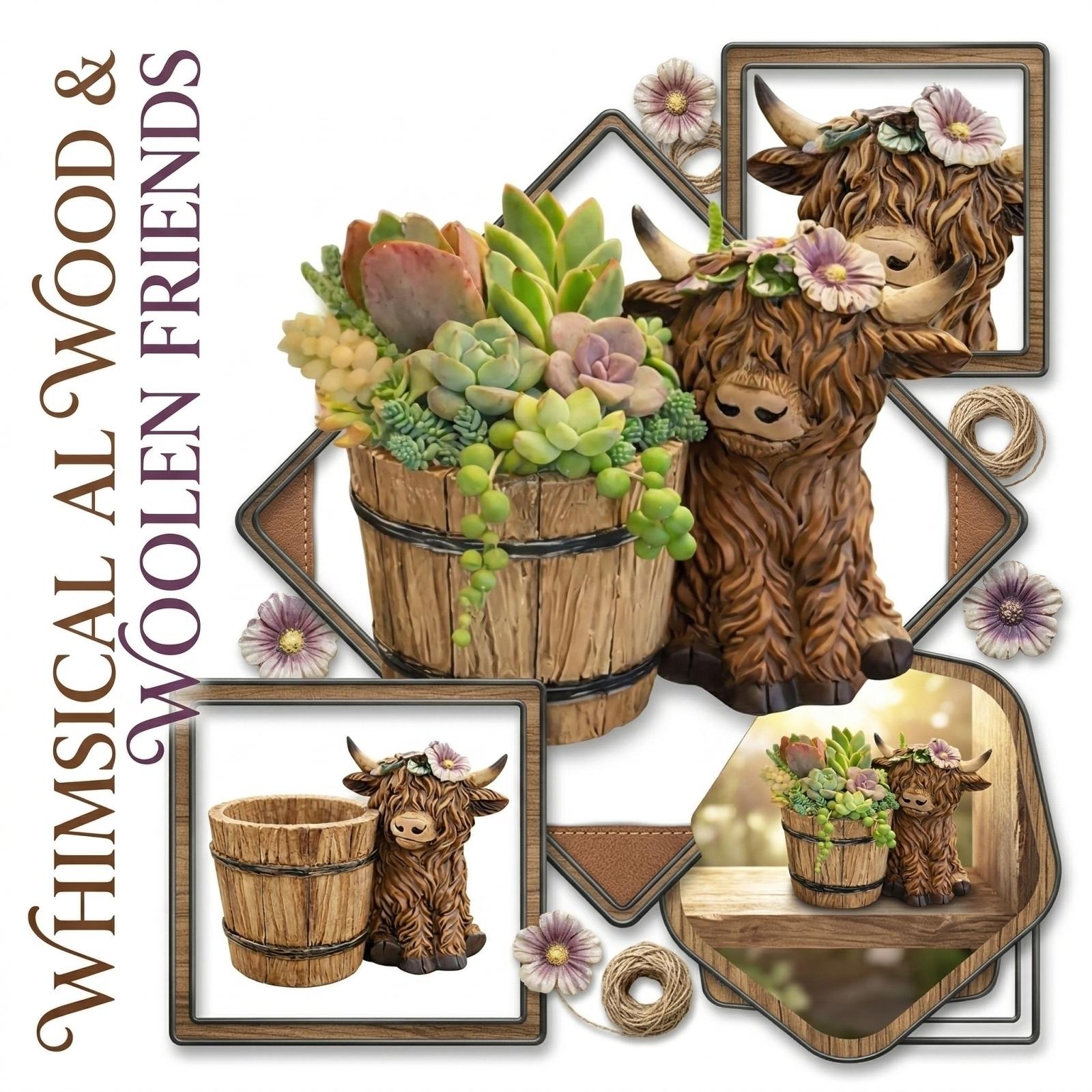 

Милый Животный Креативный Смоляной Цветочный Горшок, Подходит Для Посадки Суккулентов one size коричневый