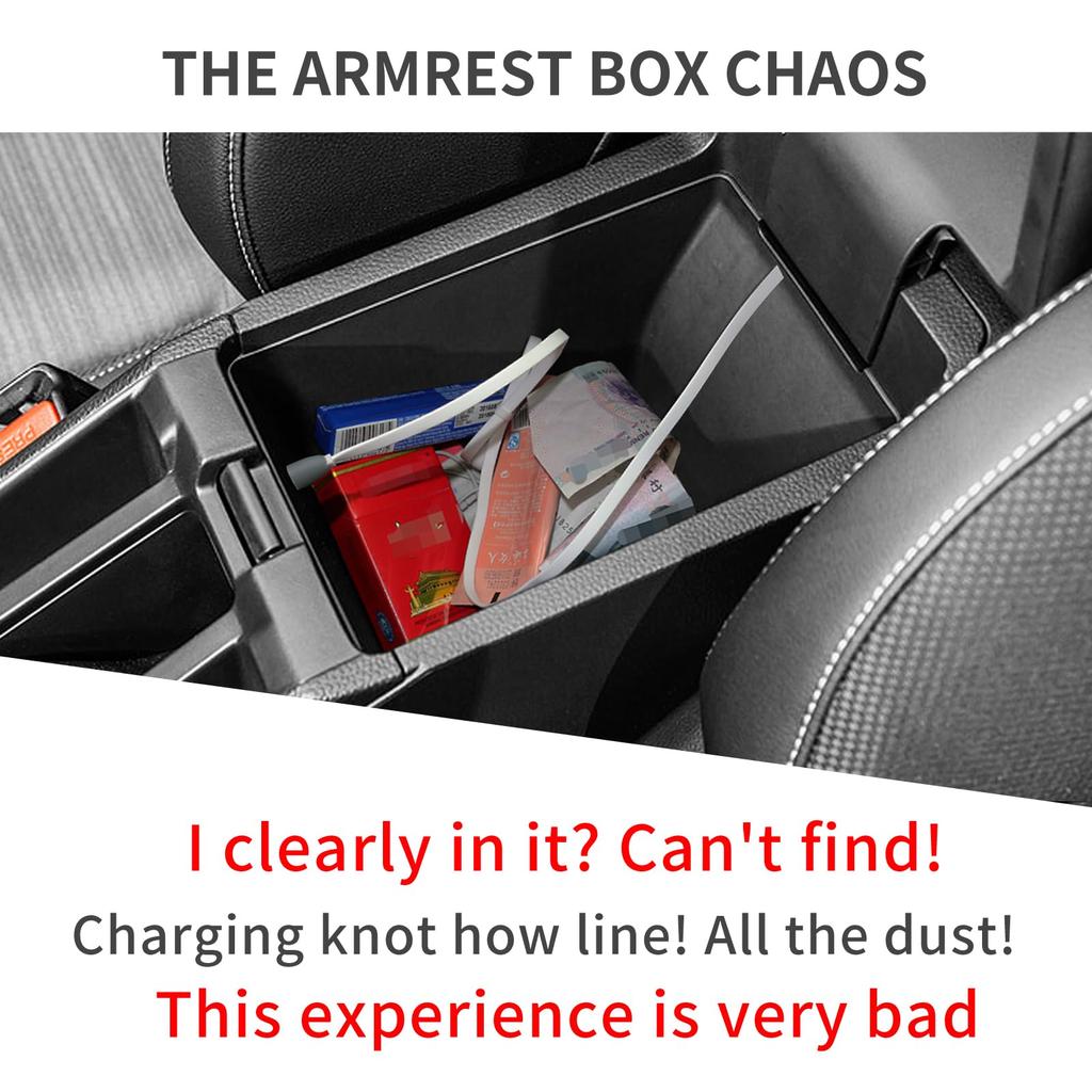 Armrest Box, Compatible with Honda New WR-V, WRV DG Series, Console Box, Storage Box,