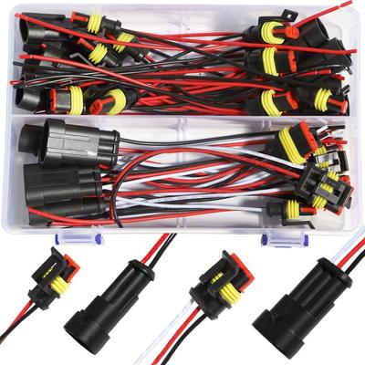 2/3-Pin 15 Kits Kabelbaumstecker Wasserdicht Draht Schnellverbindung Automobil