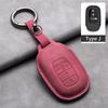 Leather Car Key Case Cover Holder Keychain Protector Shell for Honda Accord EX EXL Civic CRV HRV Pilot Ridgeline 2016 2017 2018