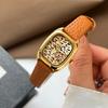 GEDI Woman Watch Elegant Wristwatches Ladies Watches Luxury Vintage Niche Leopard-Print Leather Strap Quartz Watches