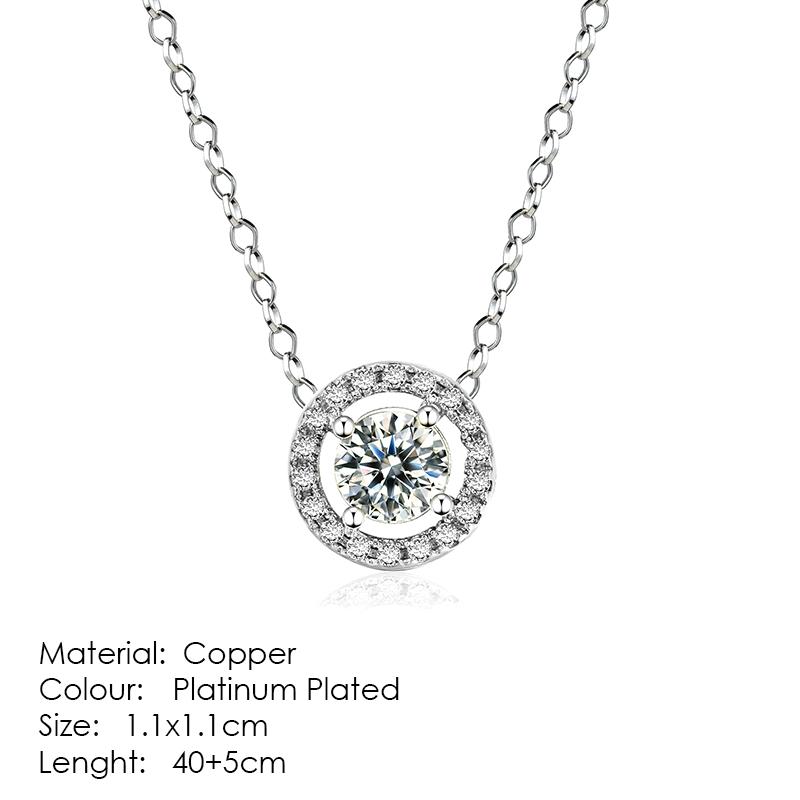 Fashion Crown Pendant Necklace for Women Retro Vintage Classic Rose Gold Cubic Zirconia Chain On Neck Trendy Jewelry N390