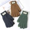 Winter Men Knitted Gloves Touch Screen High Quality Male Mitten Thicken Warm Wool Cashmere Solid Color Men Business Gloves