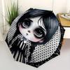 1pc Gothic Doll Themed Umbrella, 8 Rib Frame,Automatic Opening 3 Fold Umbrella, Lightweight and Durable Couple Umbrella-144