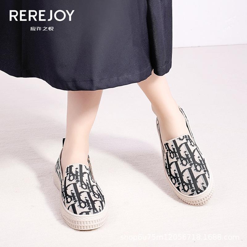 Летающие тканые толстоподошвенные новые удобные и повседневные вязаные туфли-лодочки на одной педали QC6319 35 4728₽