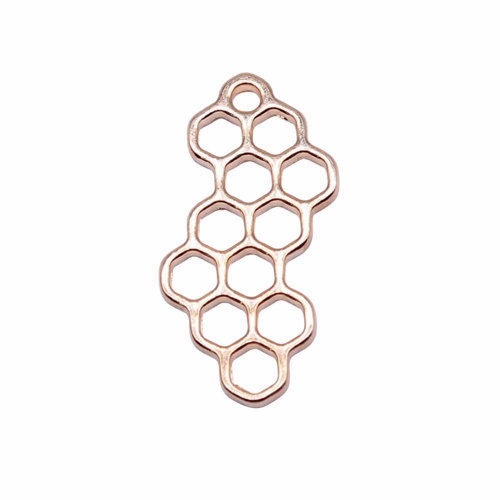 Large Pendants Bees Honeycomb Charms For Bee Themed DIY Jewelry Making
