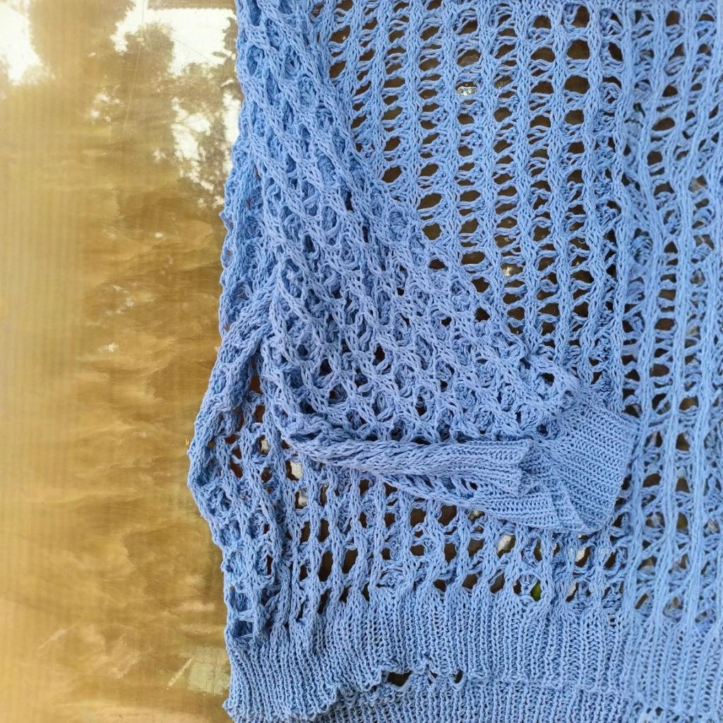 Loose Casual Versatile Cut-out Long Sleeve Women's Oversized Knitted Sweater Sun Shirt