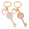 Keychain Pendant 3D Retro Key Shape Sparkling Rhinestones Inlaid Key Chain with Lobster Clasp Key Ring Bags Accessories
