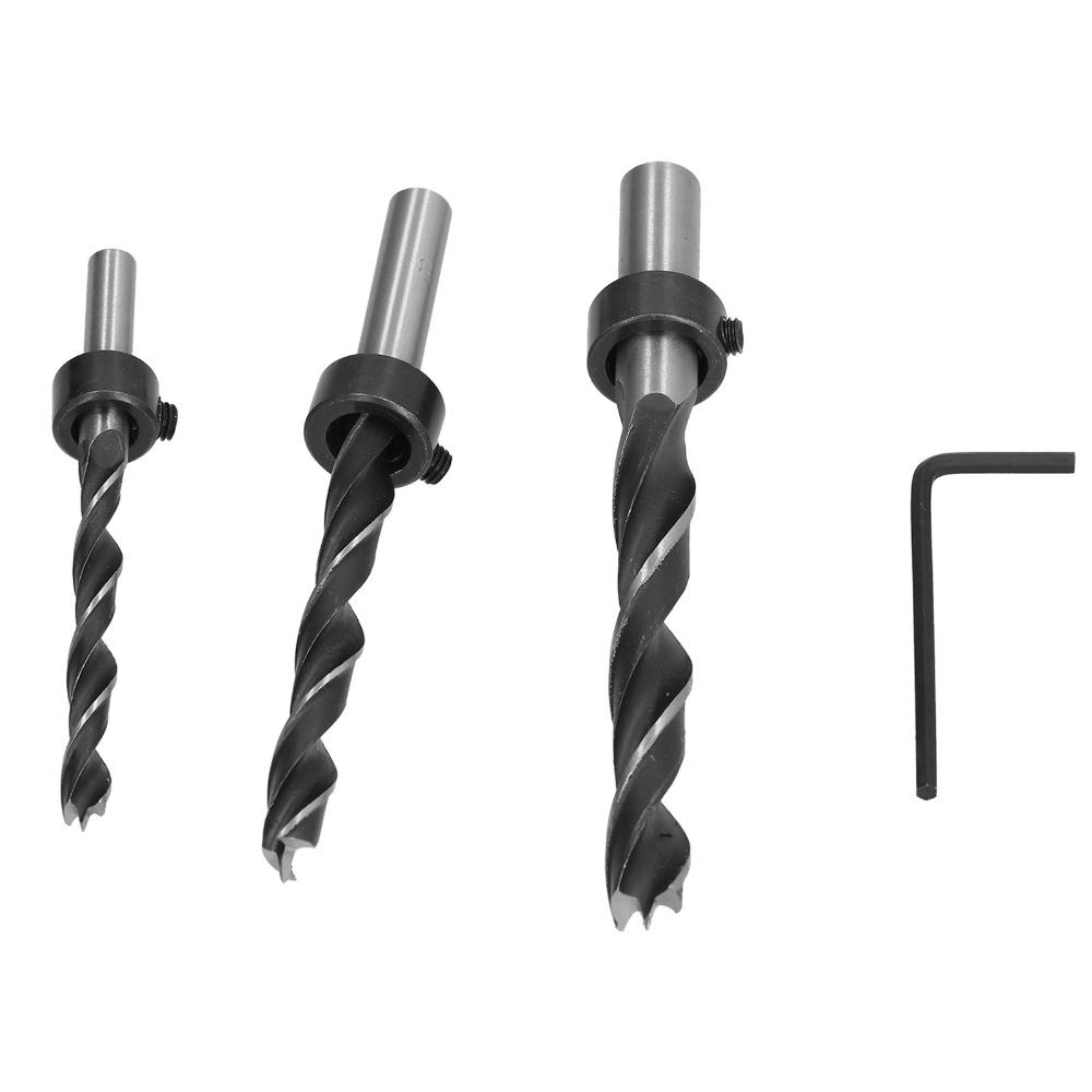 7pcs ThreePoint Drill Wood Drill Bits Straight Round Shank Carpentry Drill Bits Woodworking