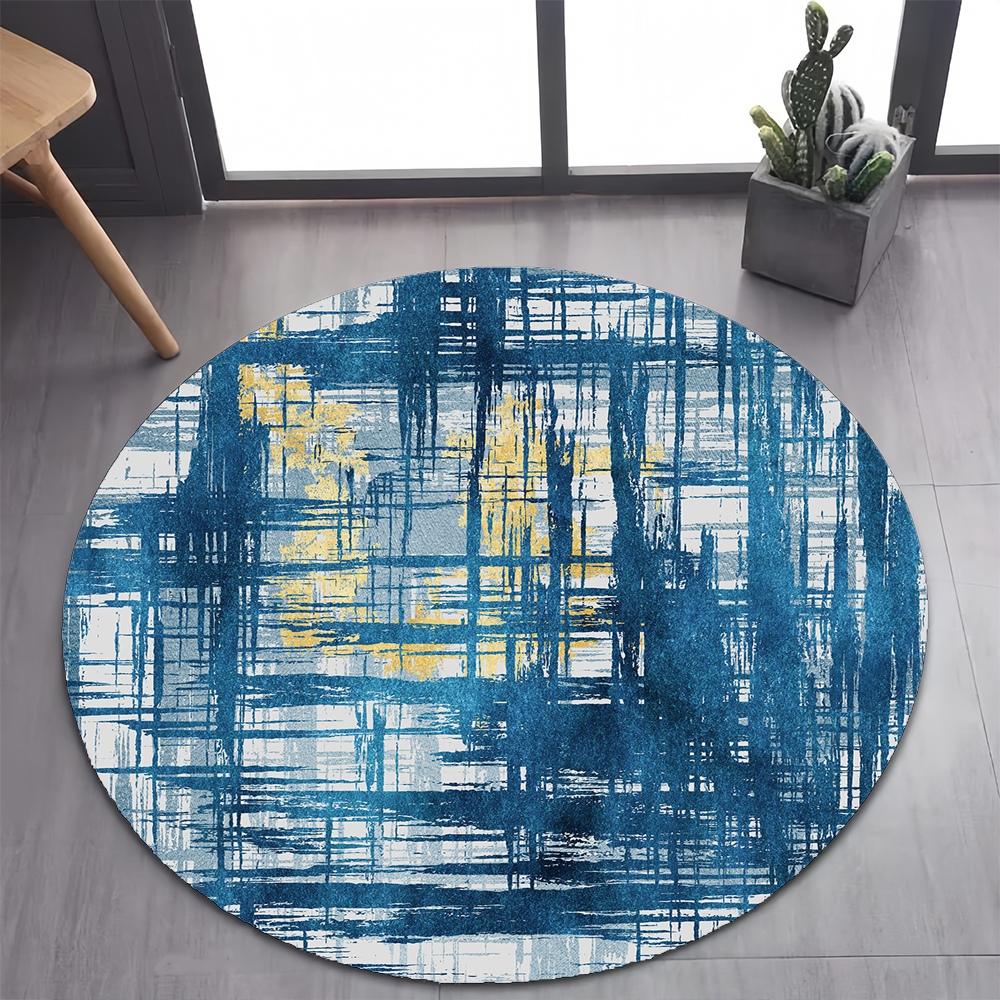 26 Style New Bohemian Abstract Modern Art Geometry Art Round Carpet Rug for Bedroom Living Room Decoration,pet Decor Floor Mat