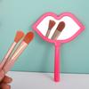 1Pc Handheld Makeup Mirror Lip Shape Makeup Vanity Mirror With Handle Hand Mirror Salon Compact Mirrors Cosmetic Mirror For Women